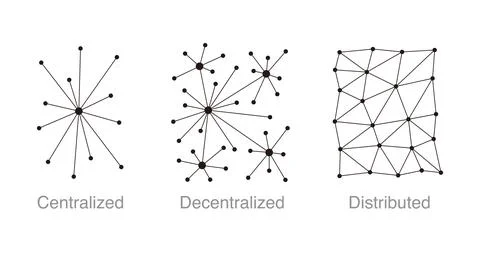 Bitcoin and blockchain concept Stock Illustration