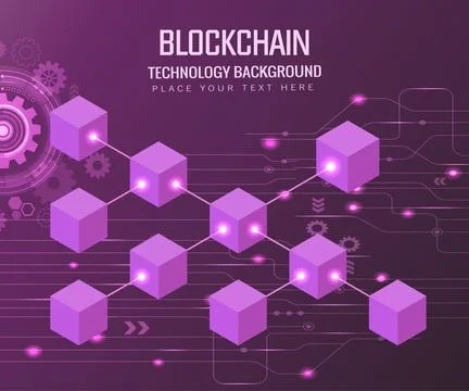 Bitcoin and cryptocurrency background and technology block chain ultraviolet  Illustrazione stock