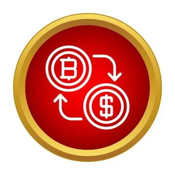 Bitcoin and dollar exchange crypto currency concept Stock Illustration