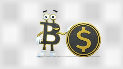 Bitcoin and dollar Video Loop and Alfa Channel 库存影片 163287353