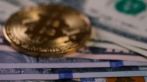 Bitcoin and dollars Video stock 88059737