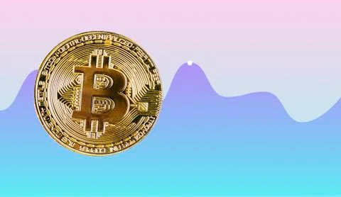 Bitcoin And Graph Stock Photos
