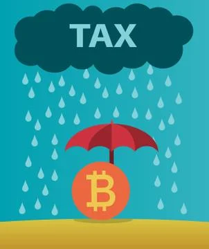 Bitcoin and Taxes Illustrazione stock