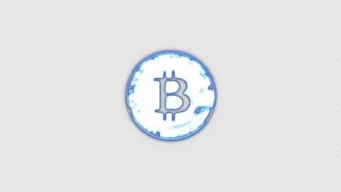 Bitcoin animation. Bitcoin icon animation with alpha channel Stock Footage 288153719