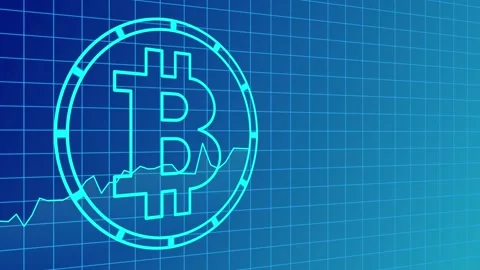Bitcoin Animation - Digital Currency Chart Visualization 動画素材 299963476