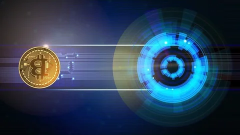 Bitcoin Animation. 库存影片 90820579