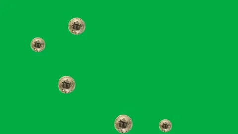 Bitcoin animation on green screen Stock Footage 91975571