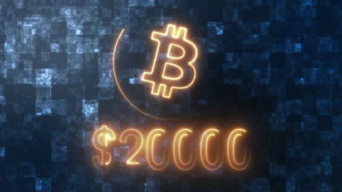 Bitcoin animation logo on the space background. Stock Footage 143693305