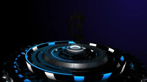 Bitcoin animation repeat loop future Stock Footage 256529694