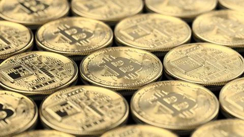 Bitcoin array on Black Stock Illustration