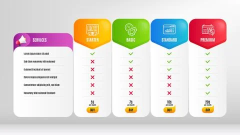 Bitcoin atm, Web traffic and Spanner icons set. Time management sign. Vector Stock Illustration