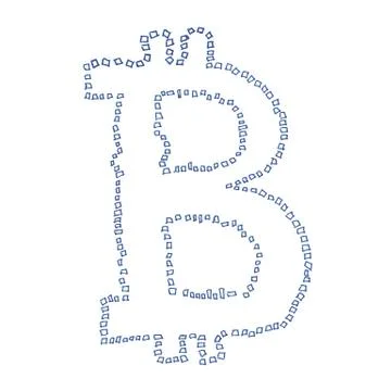 Bitcoin B symbol drawing Stock Illustration