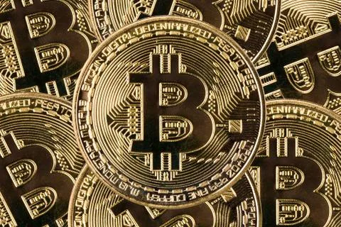 Bitcoin background Stock Photos