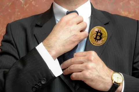 Bitcoin badge Stock Photos