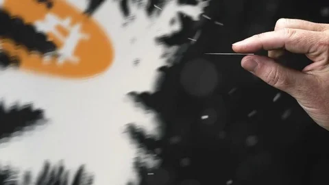 Bitcoin balloon burst Stock Footage 83145845