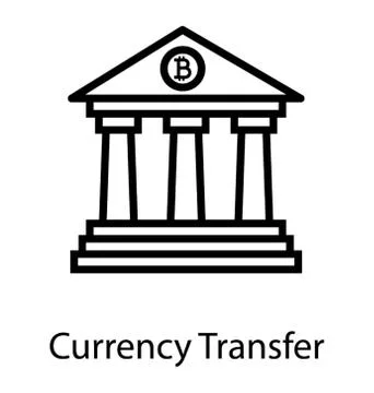 Bitcoin Bank Building Stock Illustration