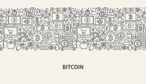 Bitcoin Banner Concept Stock Illustration