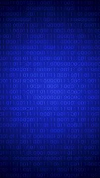 Bitcoin with Binary Number Background Stock Illustration