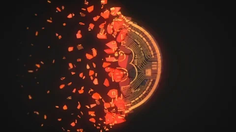 Bitcoin - Bit Coin Btc. Crypto 3d render 스톡 동영상 81590727