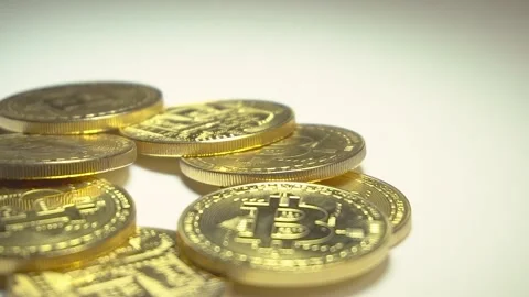Bitcoin - Bit Coin Btc. Macro Stock Footage 138487429