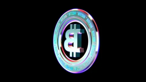 Bitcoin. Bitcoin icon 3d. Bitcoin logo 3d. Bitcoin coin. Stock Footage 307672440