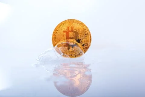 Bitcoin. bitcoin in a soap bubble Stock Photos