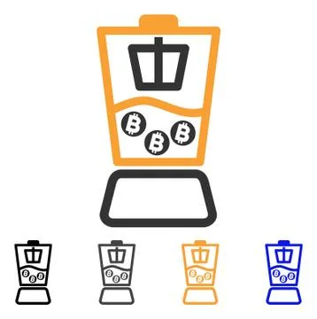 Bitcoin Blender Vector Icon Stock Illustration