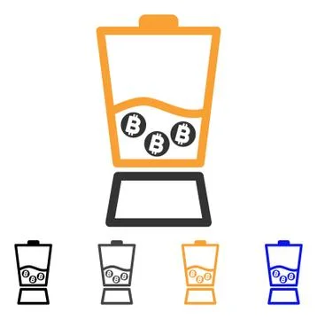 Bitcoin Blender Vector Icon Stock Illustration
