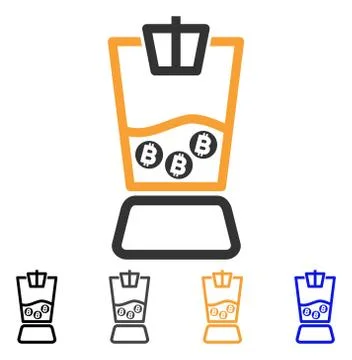 Bitcoin Blender Vector Icon Stock Illustration