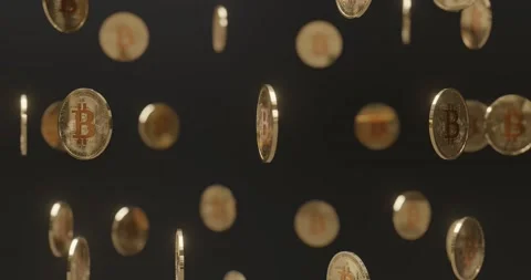 Bitcoin block chain crypto currency Stock Footage 188127736