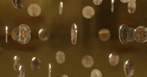 Bitcoin block chain crypto currency Stock Footage 188127882