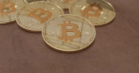 Bitcoin block chain crypto currency Stock Footage 188299402