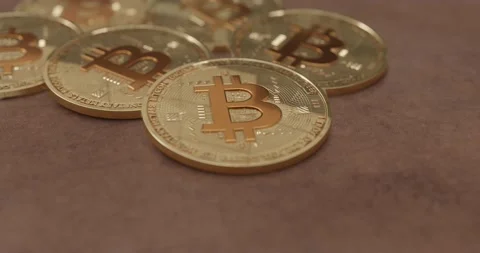 Bitcoin block chain crypto currency Stock Footage 188299419