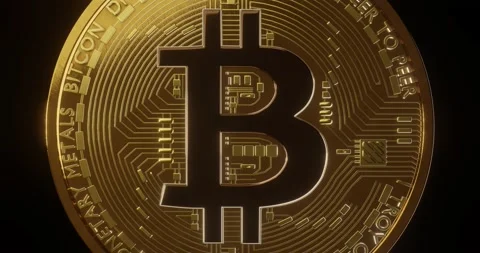 Bitcoin block chain crypto currency Stock Footage 189255935