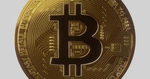 Bitcoin block chain crypto currency Stock Footage 189256042