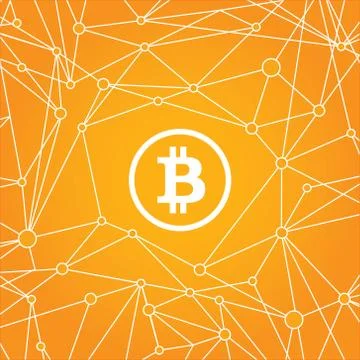 Bitcoin blockchain background. Cryptocurrency 库存插图