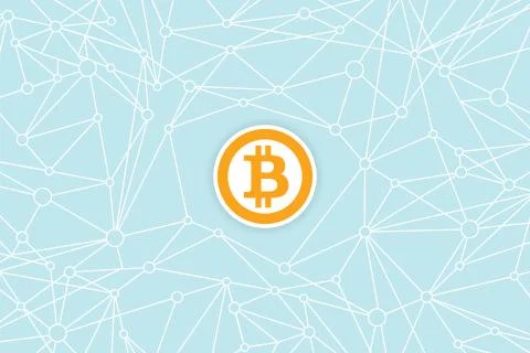 Bitcoin blockchain background. Cryptocurrency Stockillustratie