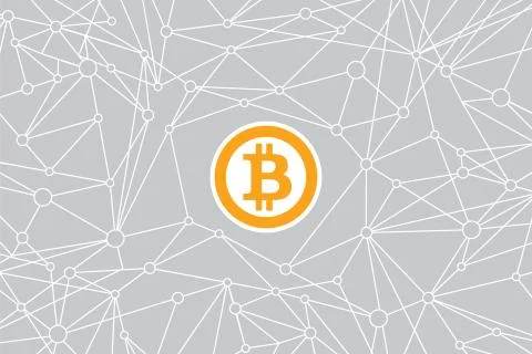 Bitcoin blockchain background. Cryptocurrency Stock-Illustration