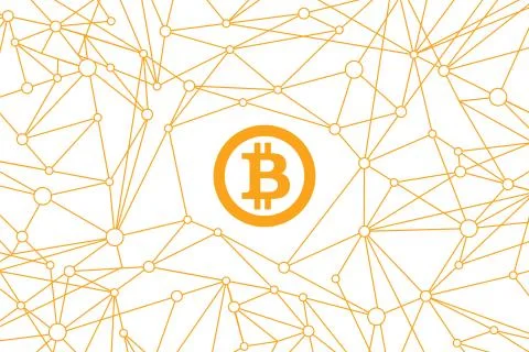 Bitcoin blockchain background. Cryptocurrency Stock Illustration