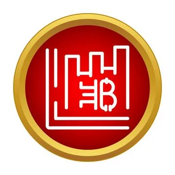 Bitcoin blockchain chart analysis cryptocurrency market icon Stock Illustration