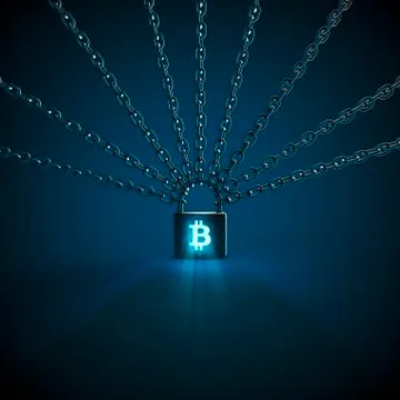 Bitcoin blockchain concept Stock-Illustration