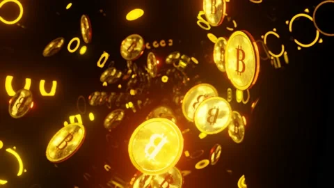 Bitcoin blockchain crypto currency digital encryption, Digital money exchange. Stock Footage 155257040