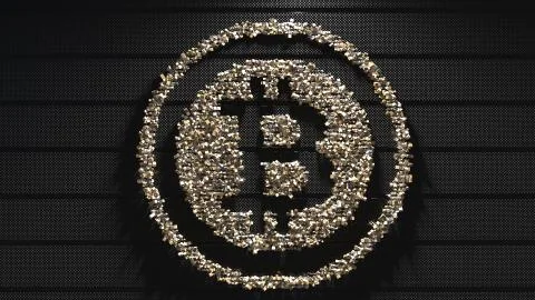 Bitcoin blockchain crypto currency digital encryption network money exchange Ilustração Stock
