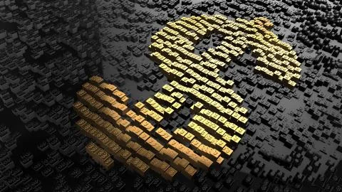 Bitcoin blockchain crypto currency digital encryption network money exchange Ilustração Stock