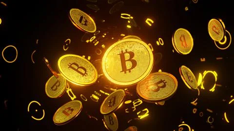 Bitcoin blockchain crypto currency digital encryption, Digital money exchange. Stock Illustration