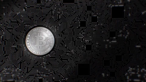 Bitcoin. Blockchain. Crypto currency. Stock Footage 79789438