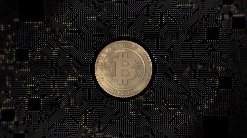 Bitcoin. Blockchain. Crypto currency. Stock Footage 79789480