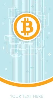 Bitcoin blockchain flyer template. Cryptocurrency Stockillustratie
