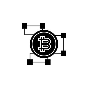 Bitcoin blockchain icon. Element of Crypto currency icon for mobile concept and Stockillustratie