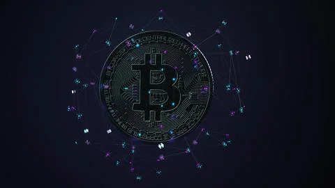 The Bitcoin Blockchain Stock Illustration